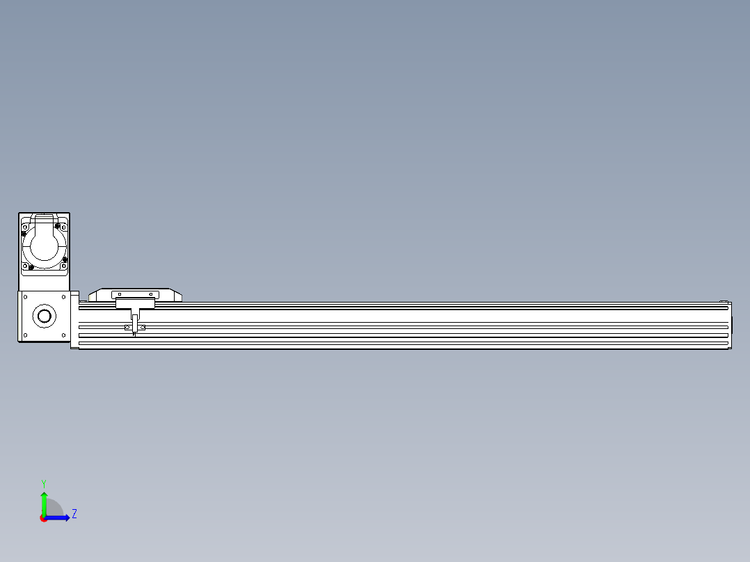 同步带全封闭直线模组TPA-HCB-85D-90-L650-LU-C-P20-N3左视图