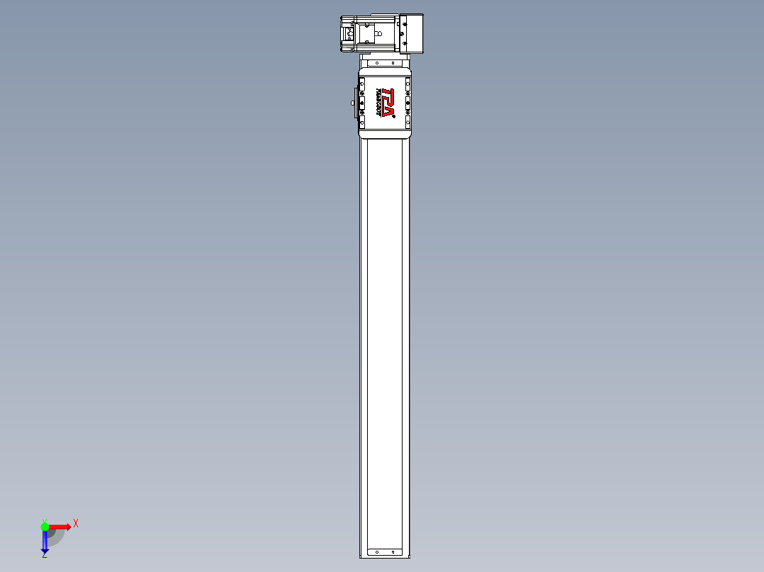 同步带全封闭直线模组TPA-HCB-85D-90-L650-LU-C-P20-N3俯视图
