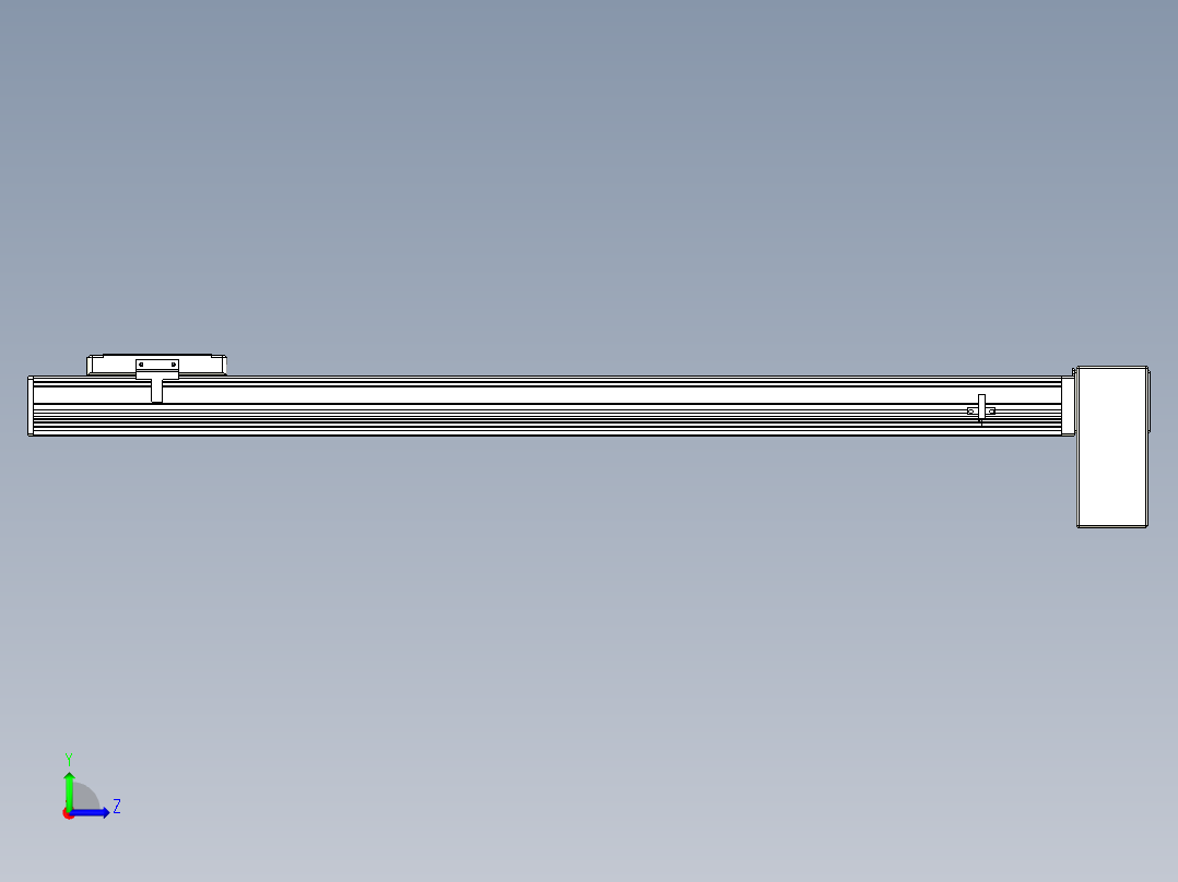 同步带全封闭直线模组TPA-HCB-105D-90-L750-LP-Y-P20-N3左视图