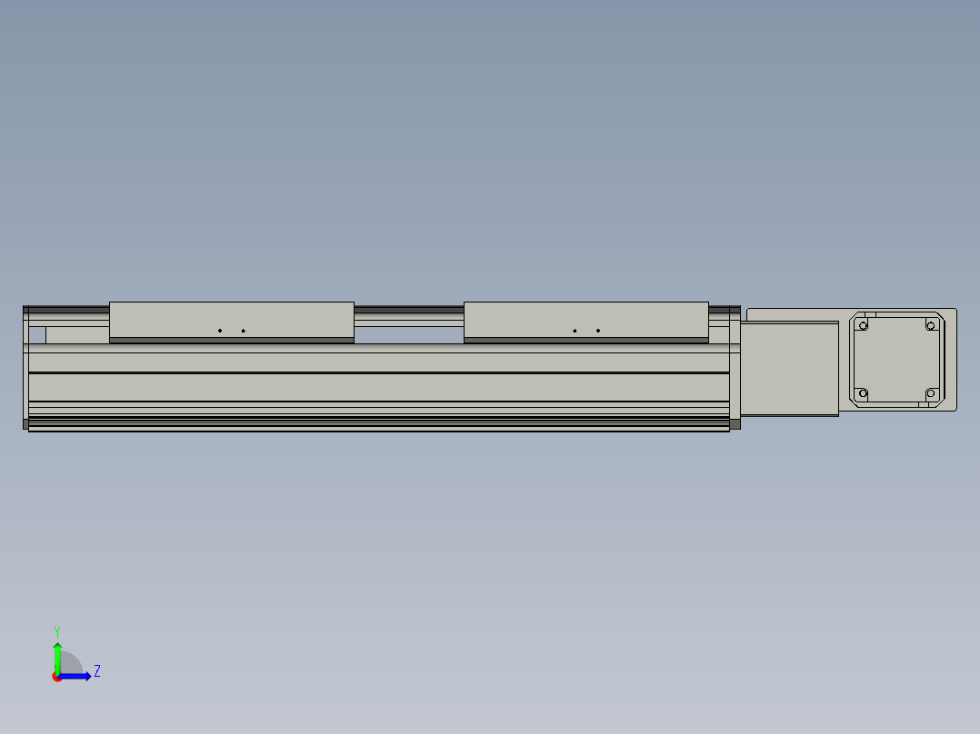 直线模组LHB21-L40-S300-BR设计图纸左视图
