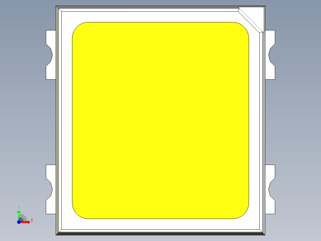 LED SMD SMT PLCC 4引脚封装前视图