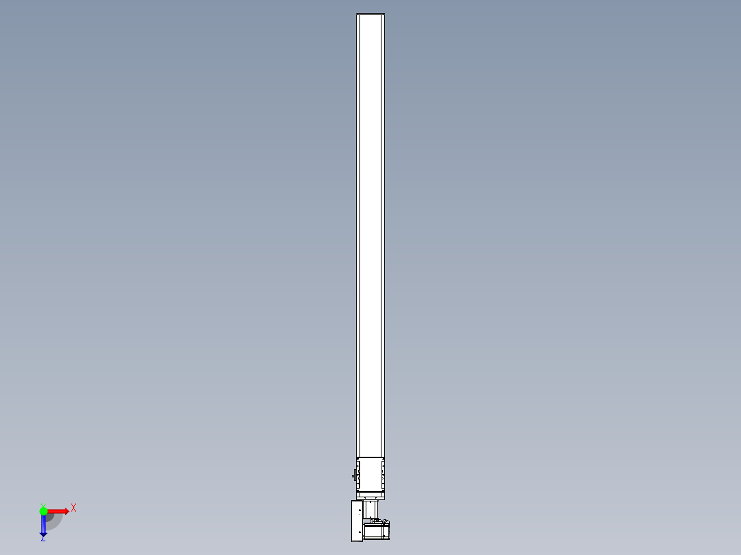 同步带全封闭直线模组TPA-HCB-105D-90-L1550-ML-Y-P20-N3俯视图