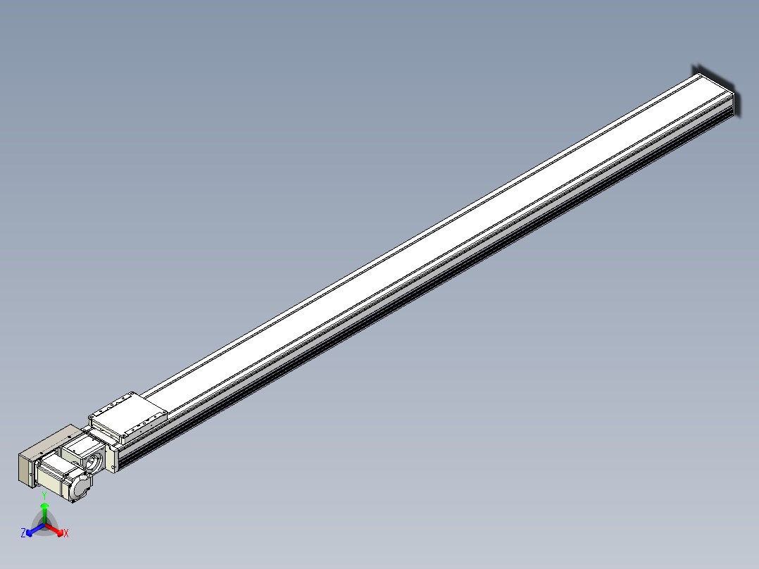 同步带全封闭直线模组TPA-HCB-105D-90-L1550-ML-Y-P20-N3正等轴测图