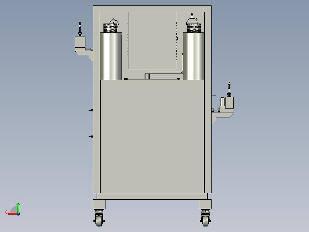 氮气工业柜后视图