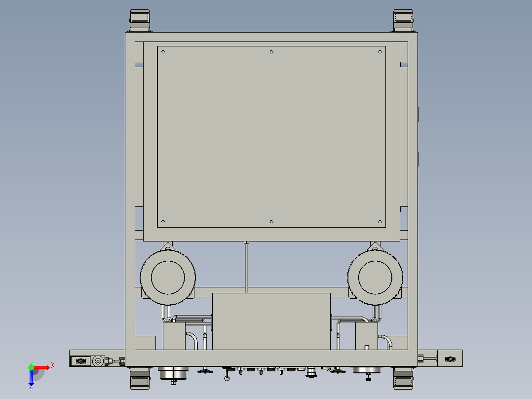 氮气工业柜俯视图