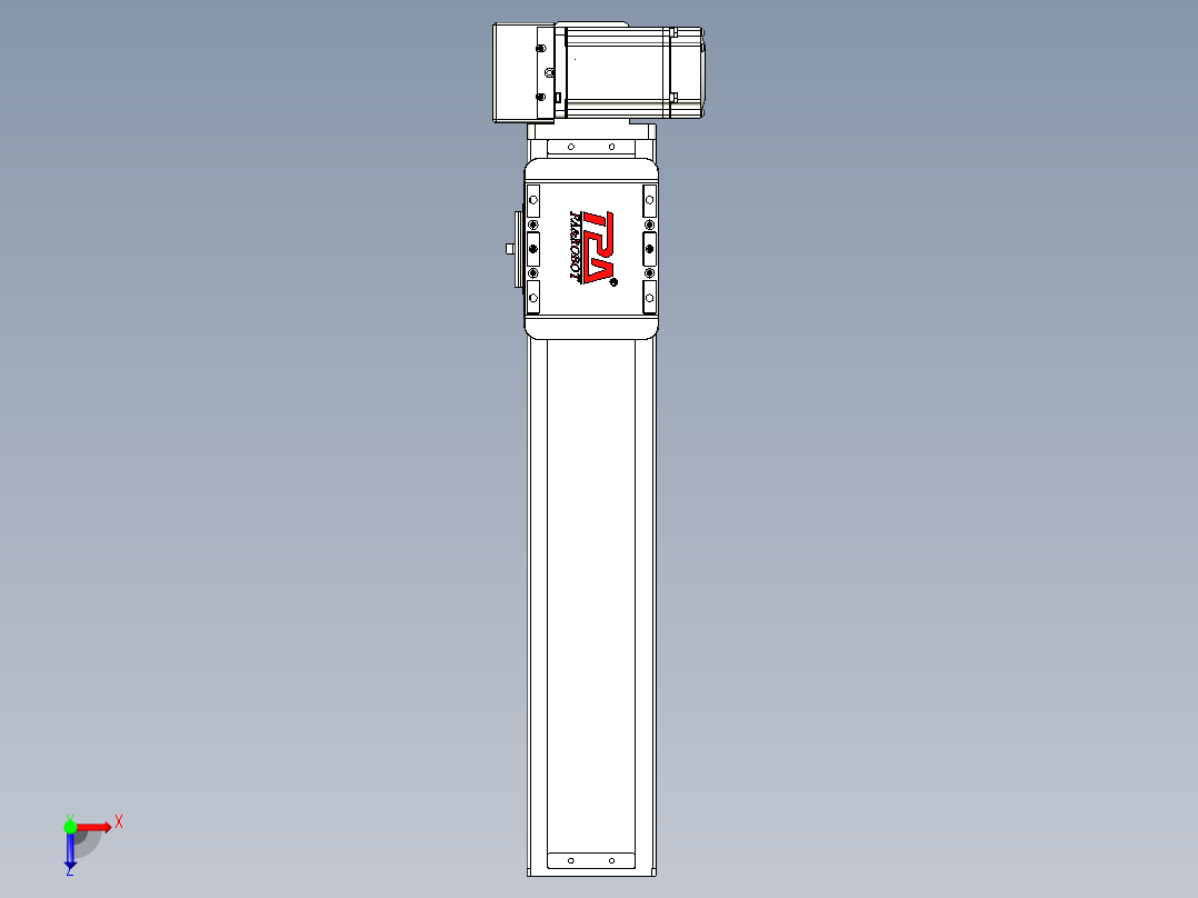 同步带全封闭直线模组TPA-HCB-85D-90-L300-RU-Y-P20-N3俯视图