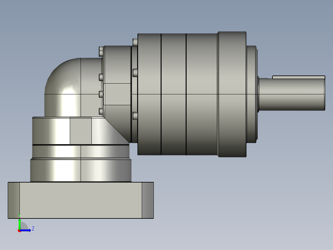 多摩川行星减速机TLR-155-L2-35KA35（45度）左视图