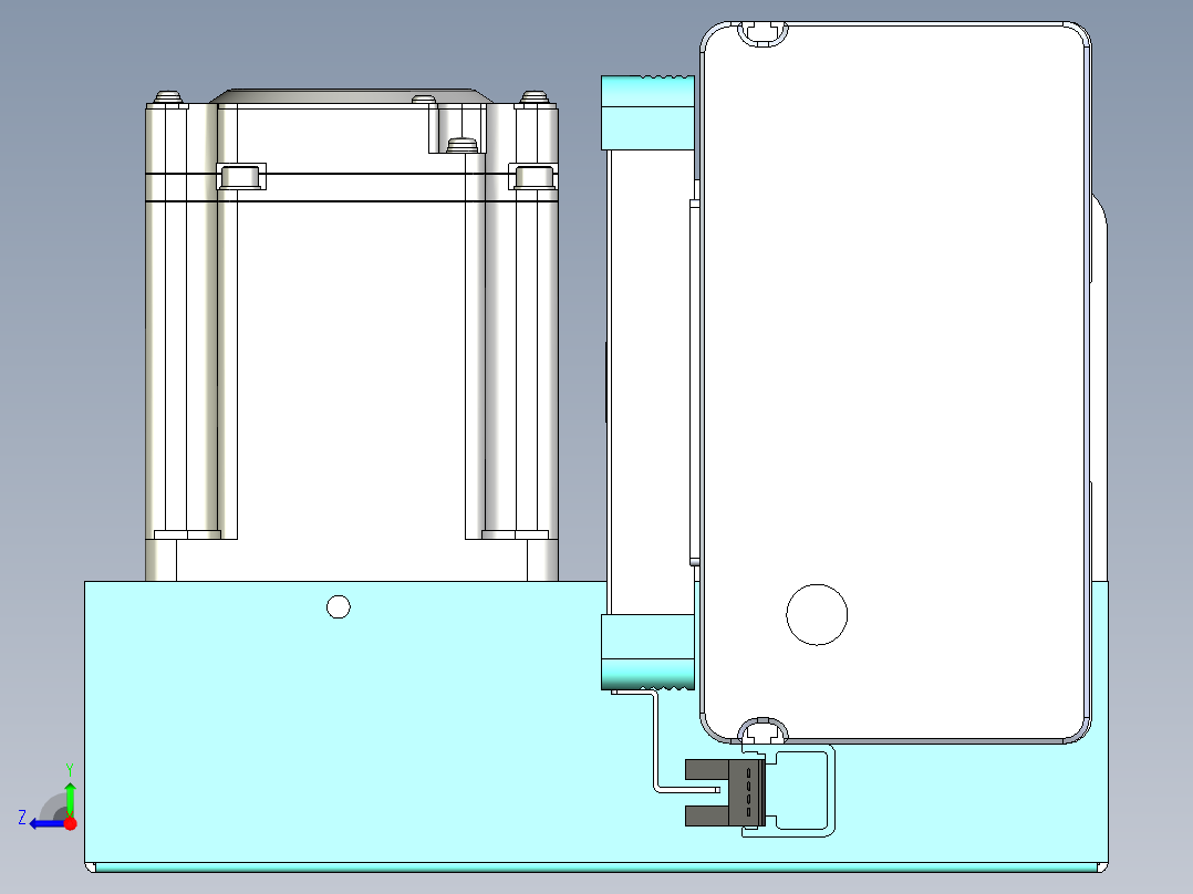威洛博VBC同步带传动一无尘环境VBC14-L45-S2550-BLU-ZP75-C3右视图