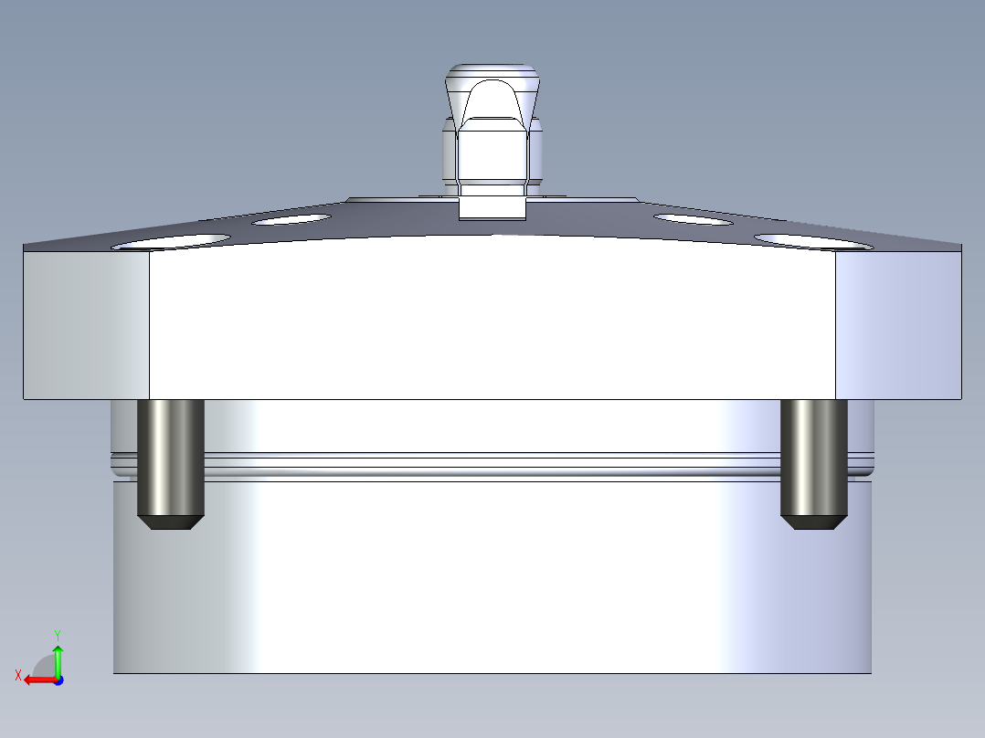KOSMEKSWH2080-G多系列多零件图纸模型后视图