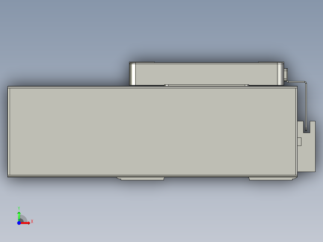 直线模组LHC14-S700-R设计图纸前视图