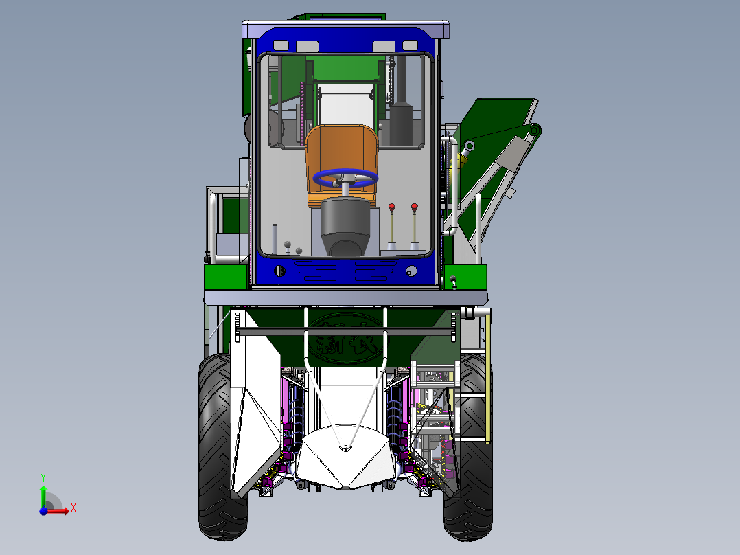 玉米收获机SolidWorks设计==302098=1500前视图
