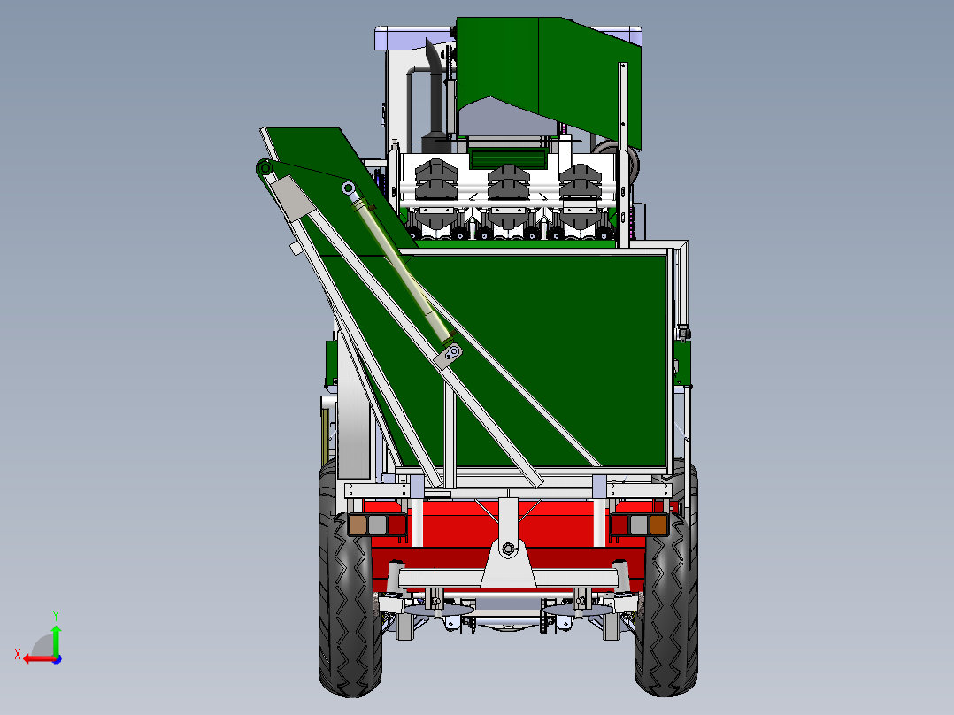 玉米收获机SolidWorks设计==302098=1500后视图
