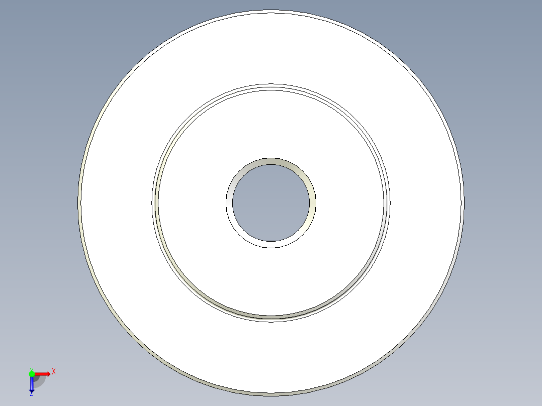 2GT滑轮，BF型，40齿，外径30毫米；6mm和10mm皮带宽度；6毫米、8毫米和10毫米孔径俯视图