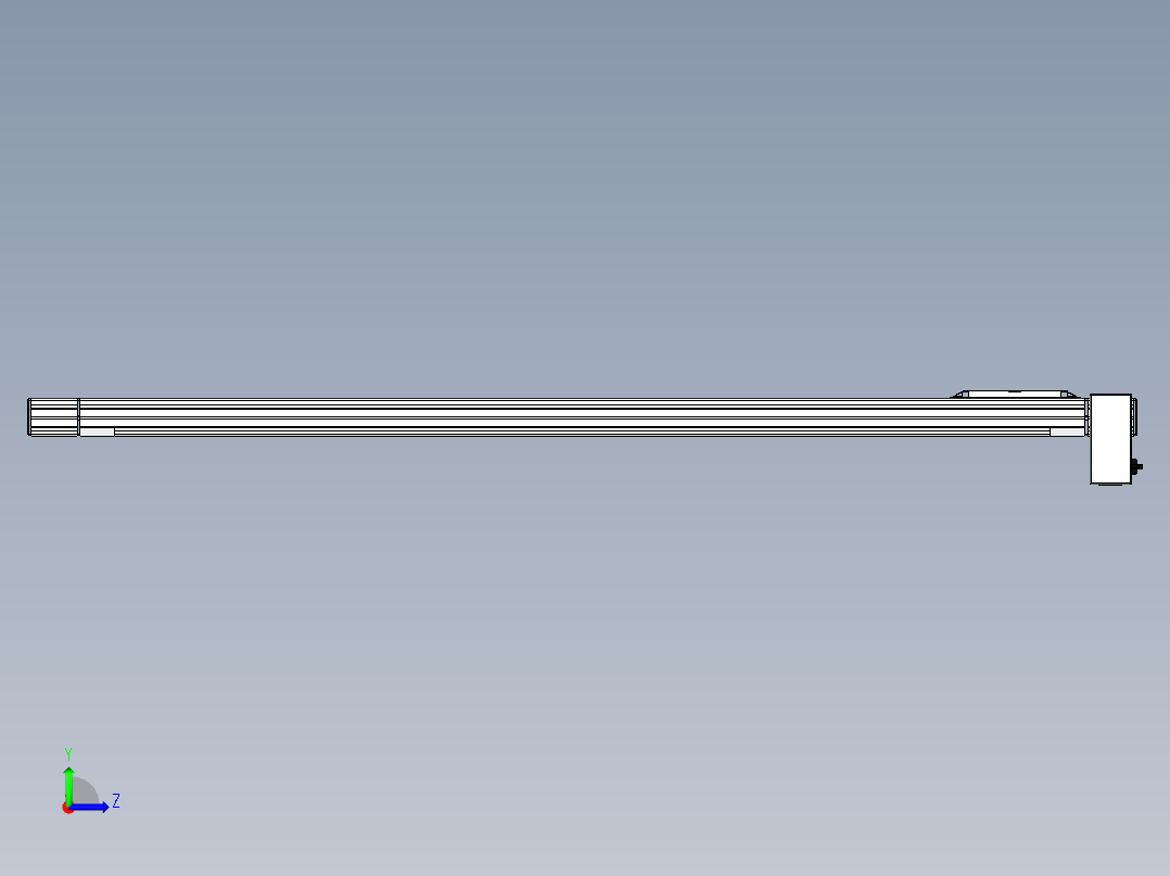 Toyo东佑达直线模组-M65-S-1500-LD-M40-C4左视图
