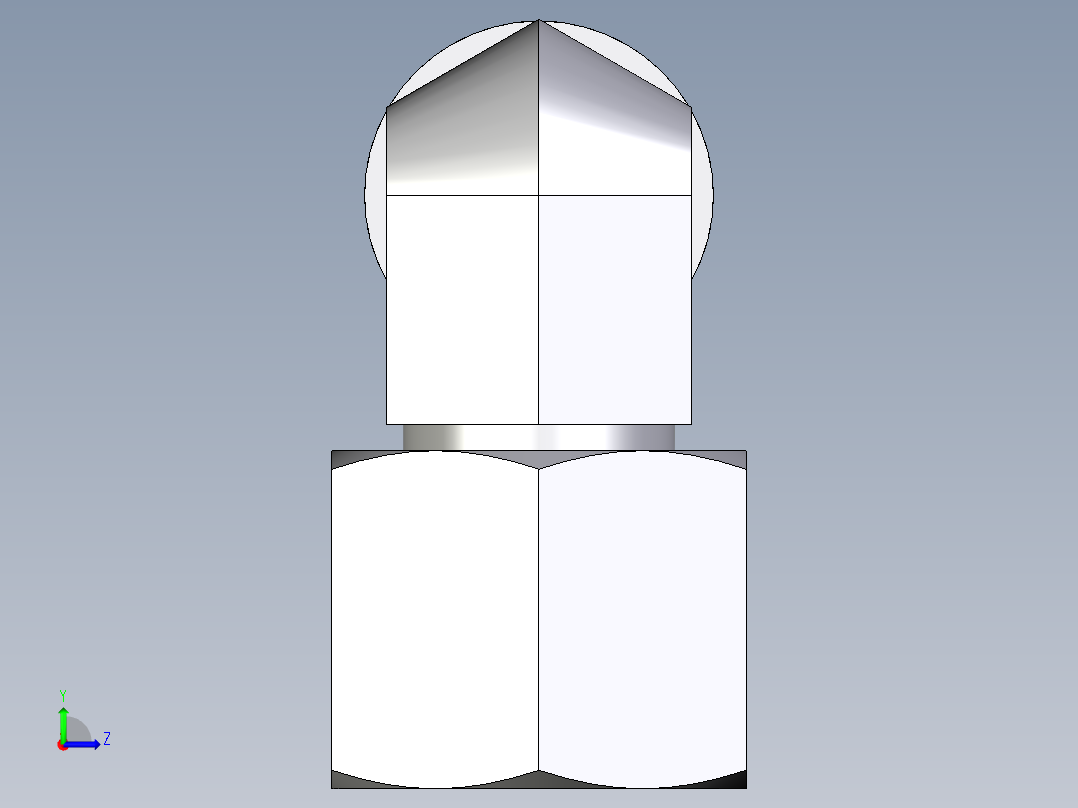 卡套式工业通用硬管接头EO_Swivel_nut_elbow_EW08SOMDCF左视图