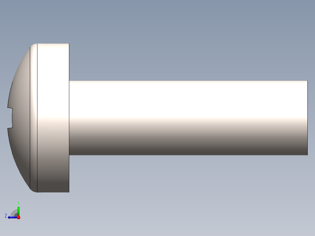 螺丝 M2.5 十字盘头-M2.5 x 8 Screw head.SLDPRT右视图
