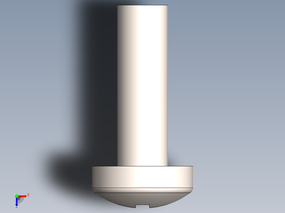 螺丝 M2.5 十字盘头-M2.5 x 8 Screw head.SLDPRT俯视图