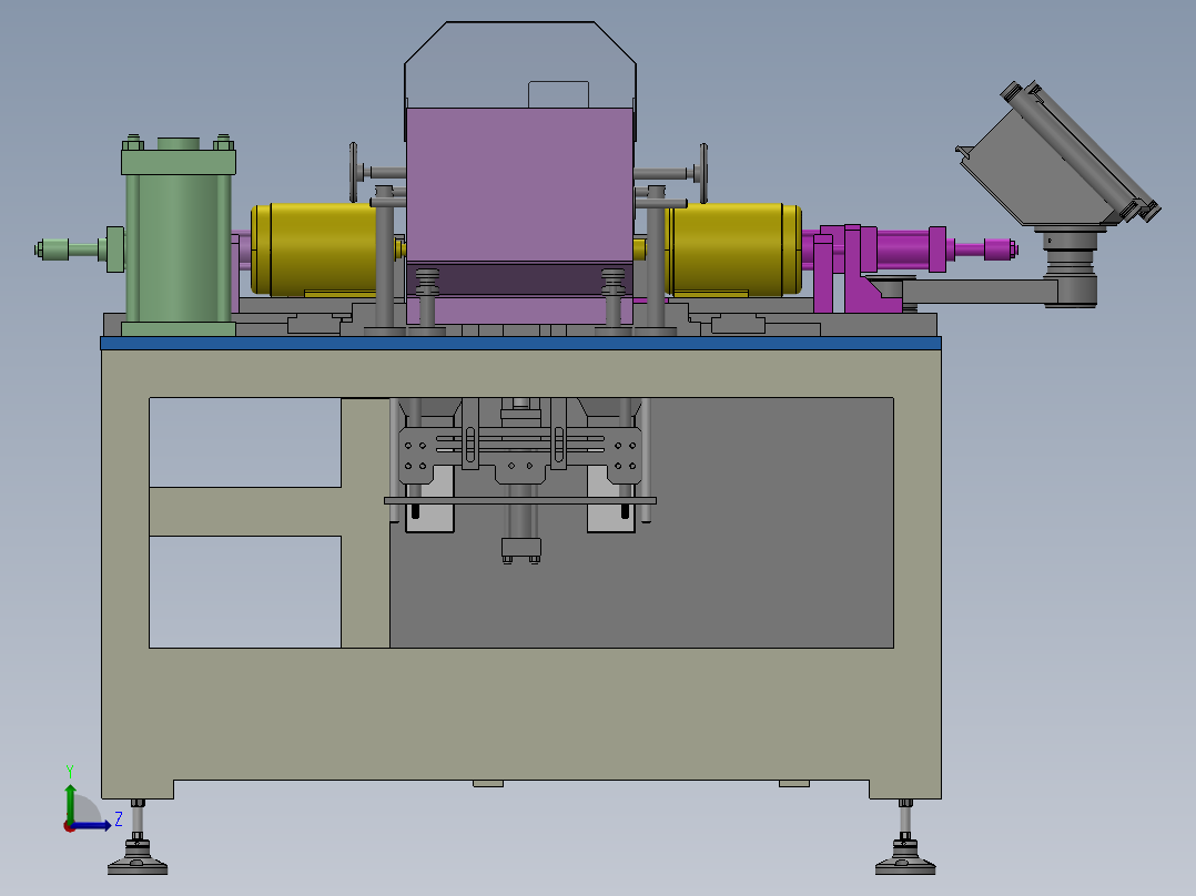 184双头自动管端加工机左视图