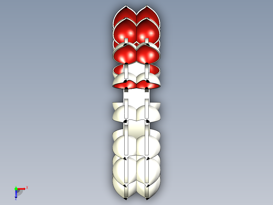 冲击式水轮机叶轮俯视图