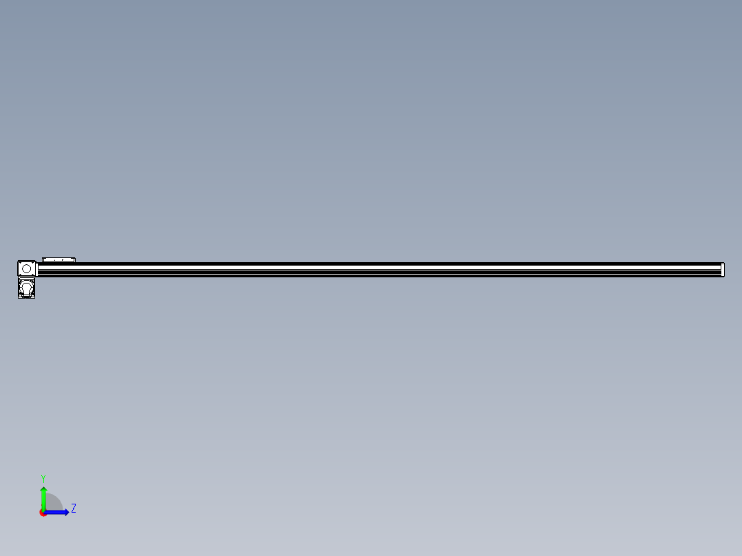 同步带全封闭直线模组TPA-HCB-105D-90-L2500-LP-Y-P20-N3左视图