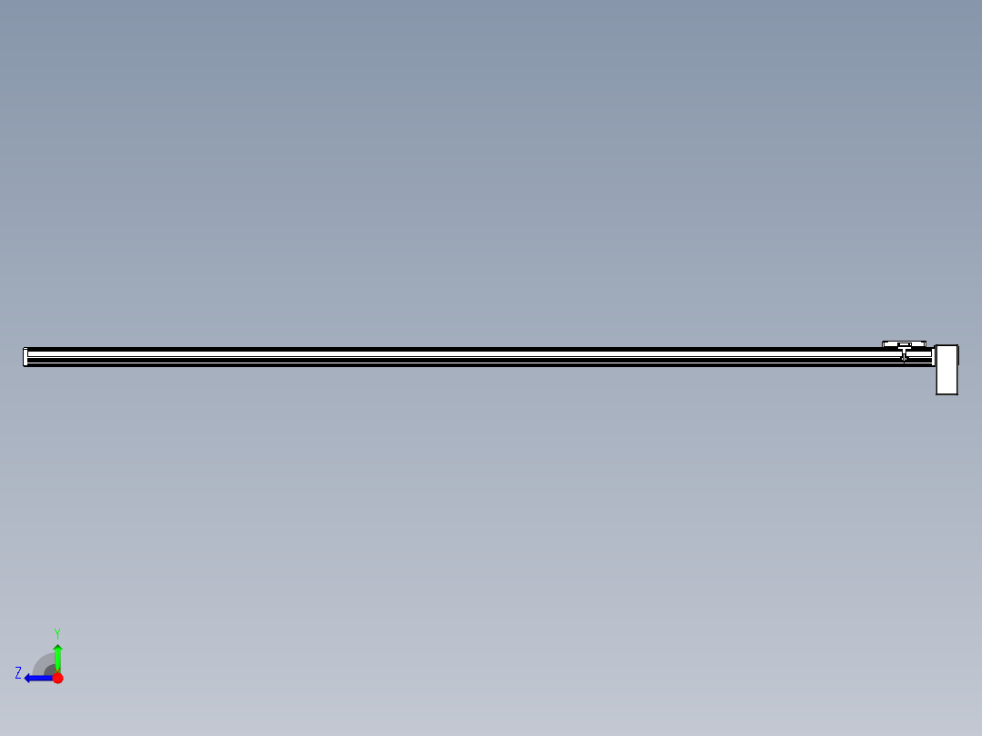 同步带全封闭直线模组TPA-HCB-105D-90-L2500-LP-Y-P20-N3右视图