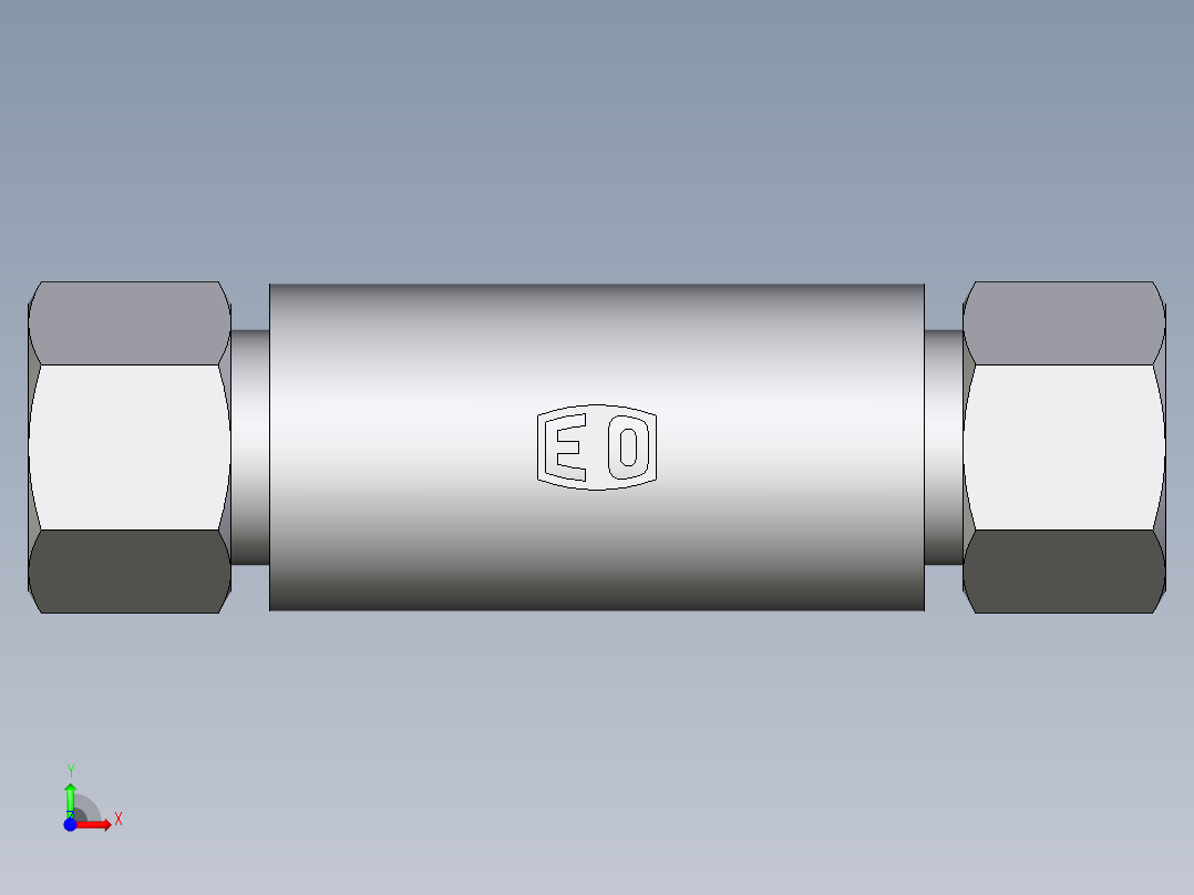 卡套式工业通用硬管接头EO_Weld_bulkhead_fitting_ESV12L71前视图