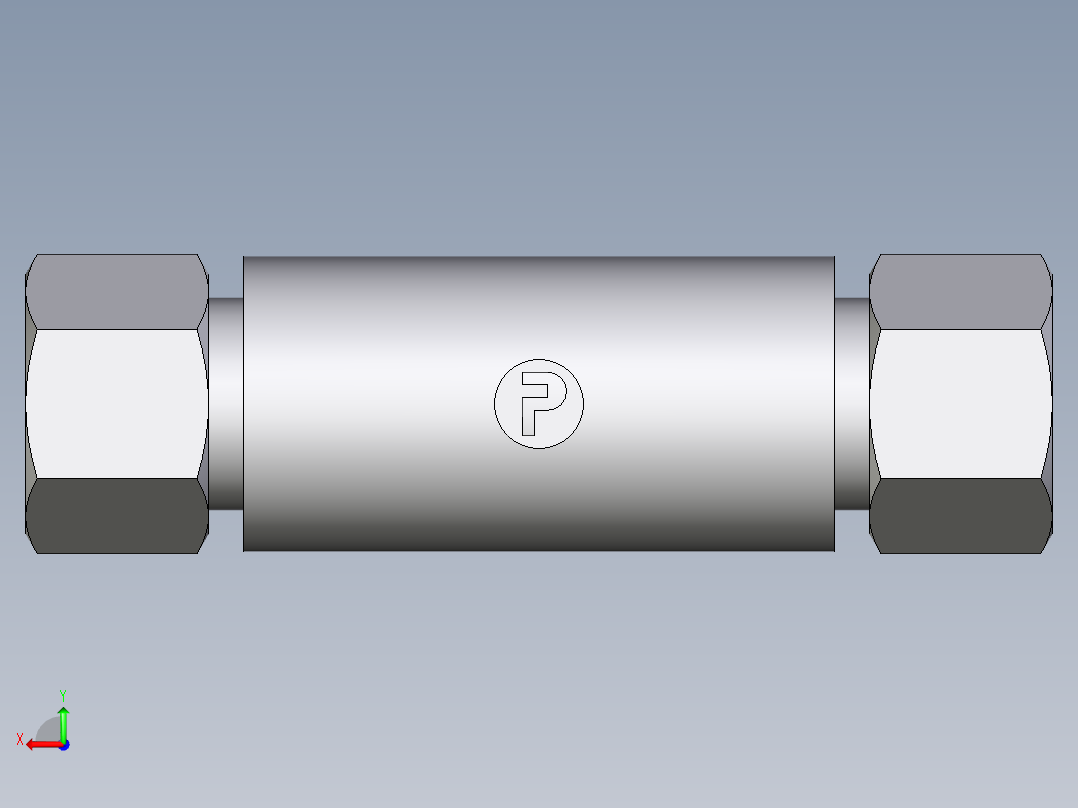 卡套式工业通用硬管接头EO_Weld_bulkhead_fitting_ESV12L71后视图