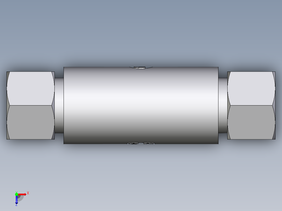 卡套式工业通用硬管接头EO_Weld_bulkhead_fitting_ESV12L71俯视图