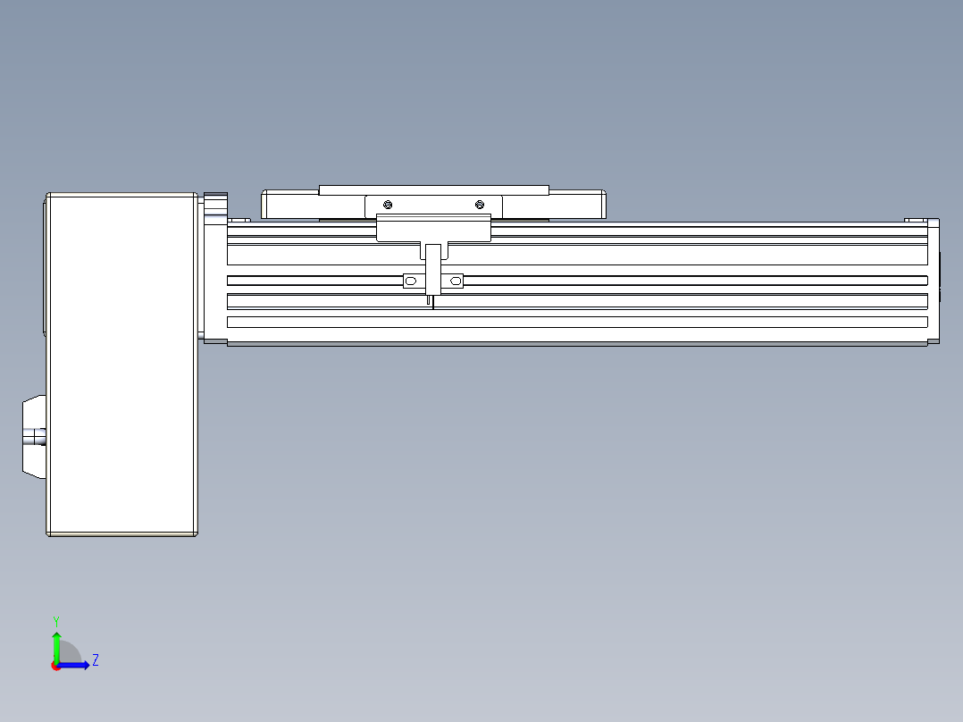 同步带全封闭直线模组TPA-HCB-110D-90-L100-RP-C-P40-N3左视图