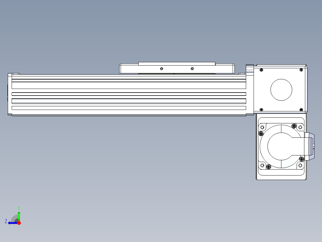 同步带全封闭直线模组TPA-HCB-110D-90-L100-RP-C-P40-N3右视图