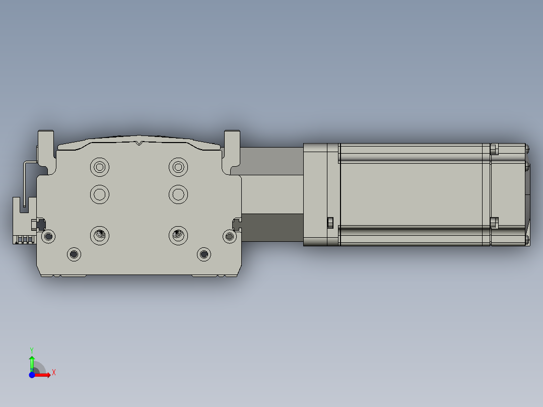 东锦同步带传动-直线滑台模组DH120B-L125-S2700-BL-P400W-C3前视图