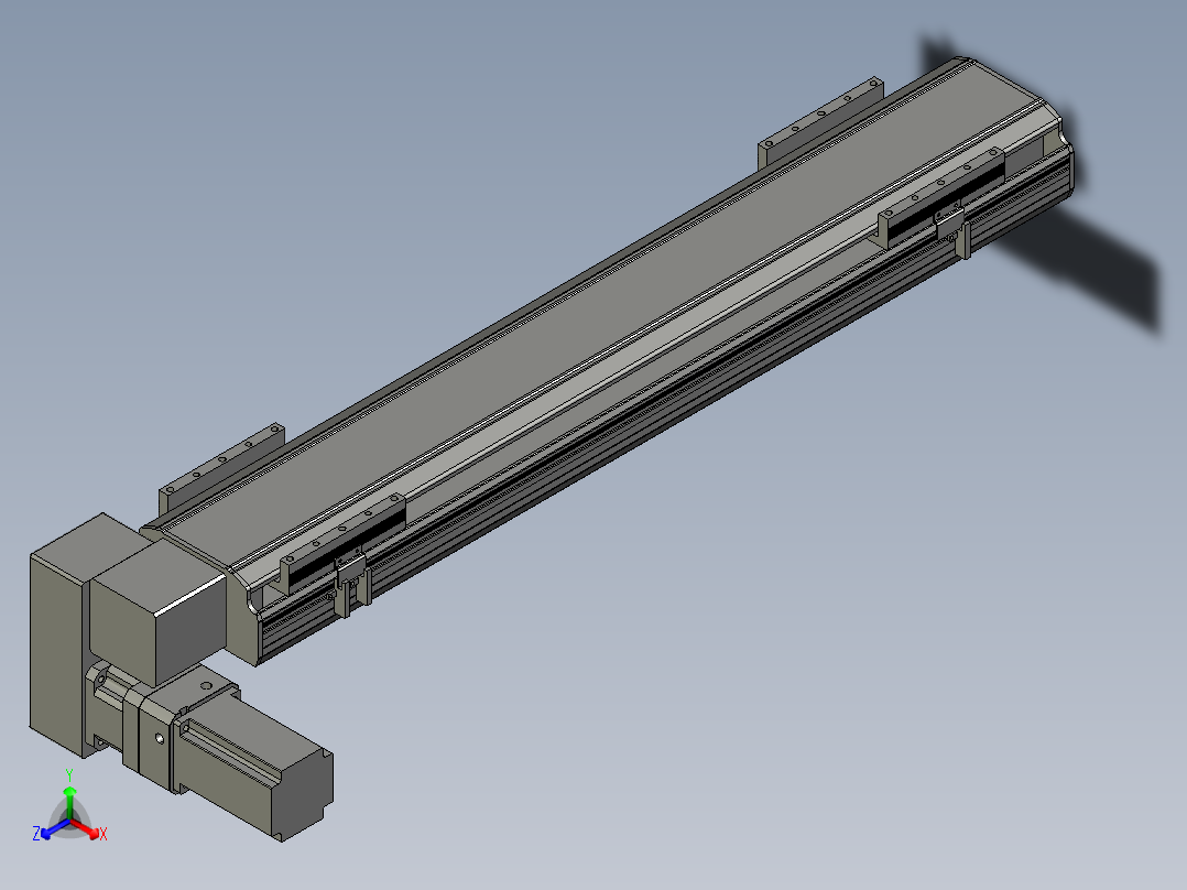 直线模组LHB17-L40-S750-LD设计图纸主视图