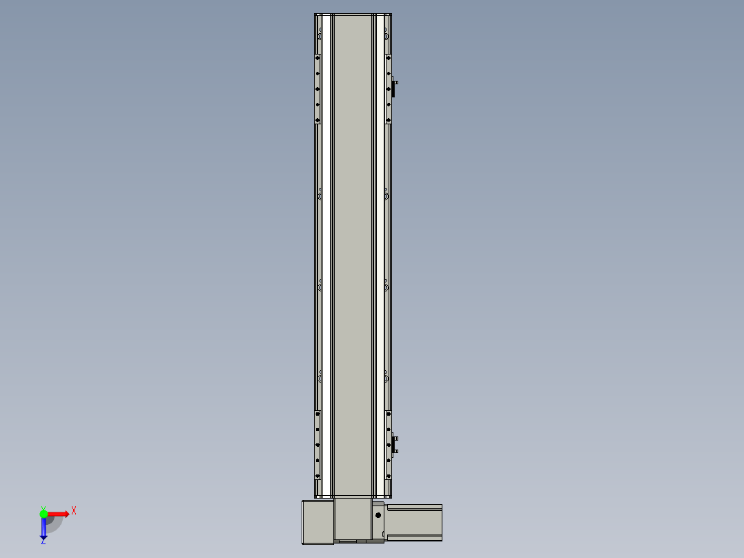直线模组LHB17-L40-S750-LD设计图纸俯视图