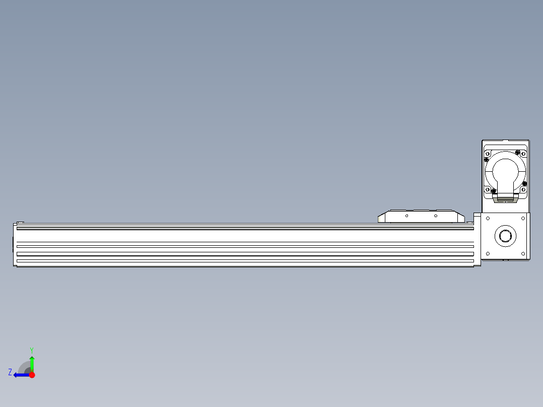 同步带全封闭直线模组TPA-HCB-85D-90-L450-RU-Y-P20-N3右视图