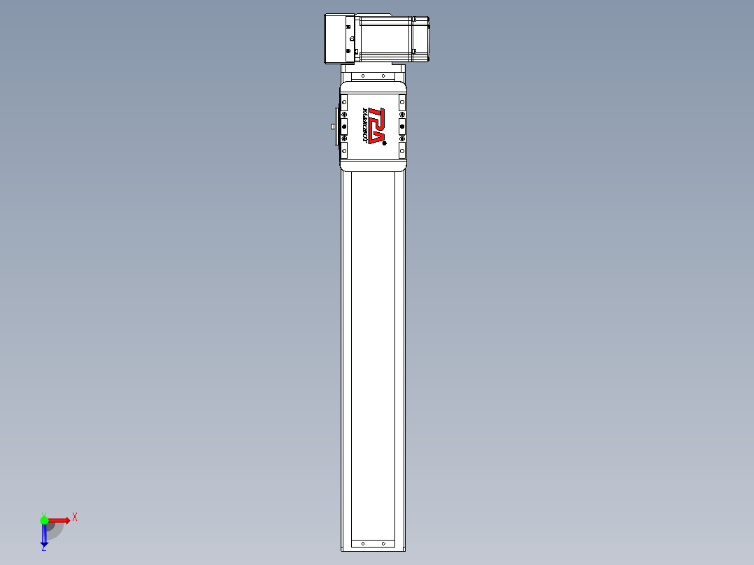 同步带全封闭直线模组TPA-HCB-85D-90-L450-RU-Y-P20-N3俯视图