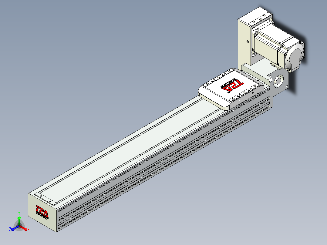 同步带全封闭直线模组TPA-HCB-85D-90-L450-RU-Y-P20-N3正等轴测图