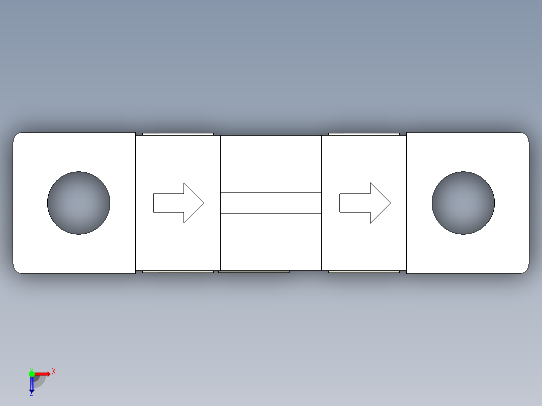 槽型光电传感器LU680_3D俯视图