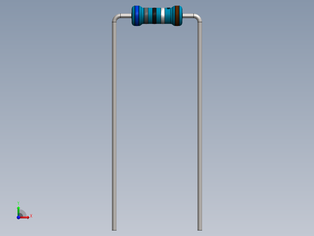 电容器 二极管 电阻器-Resistor 6.8 Ohm Blue前视图