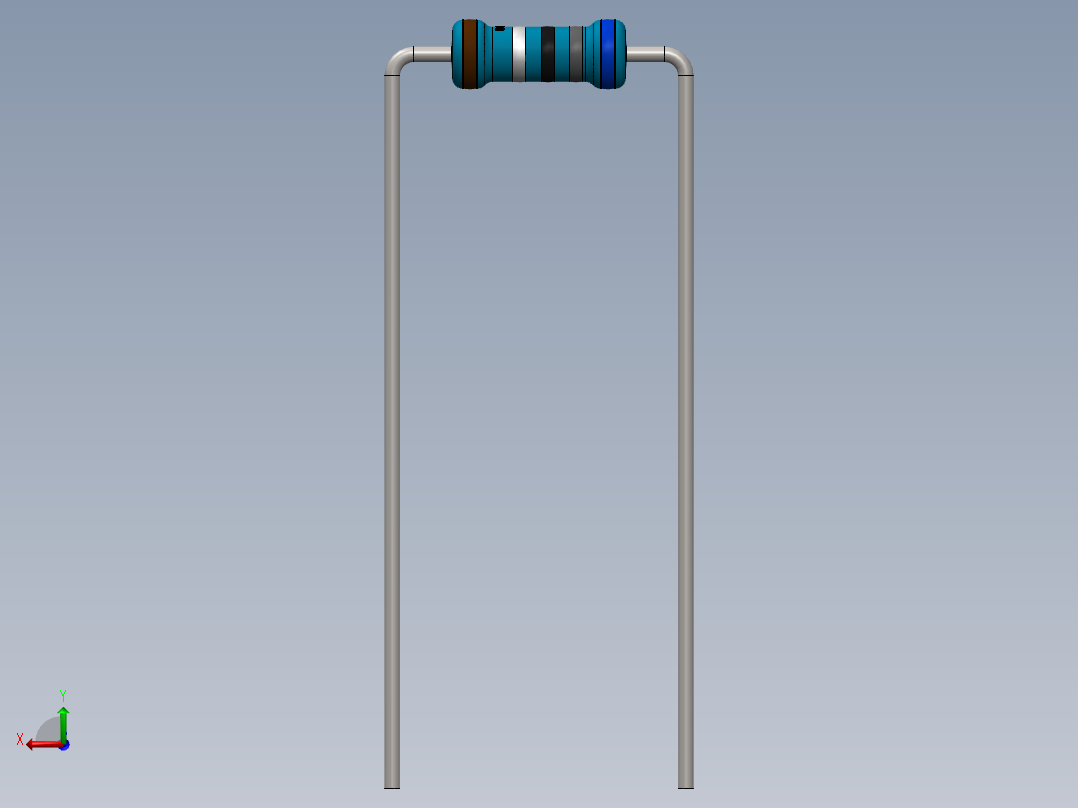 电容器 二极管 电阻器-Resistor 6.8 Ohm Blue后视图