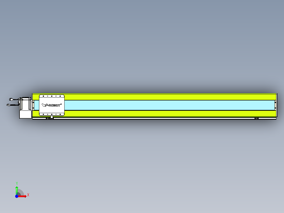 威洛博VBC同步带传动一无尘环境VBC17-L45-S1450-BLU-ZP75-C3前视图