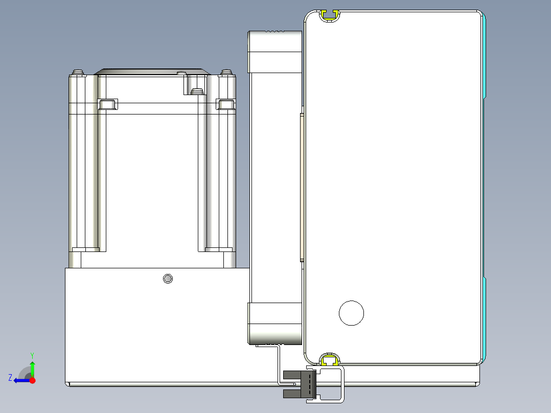 威洛博VBC同步带传动一无尘环境VBC17-L45-S1450-BLU-ZP75-C3右视图