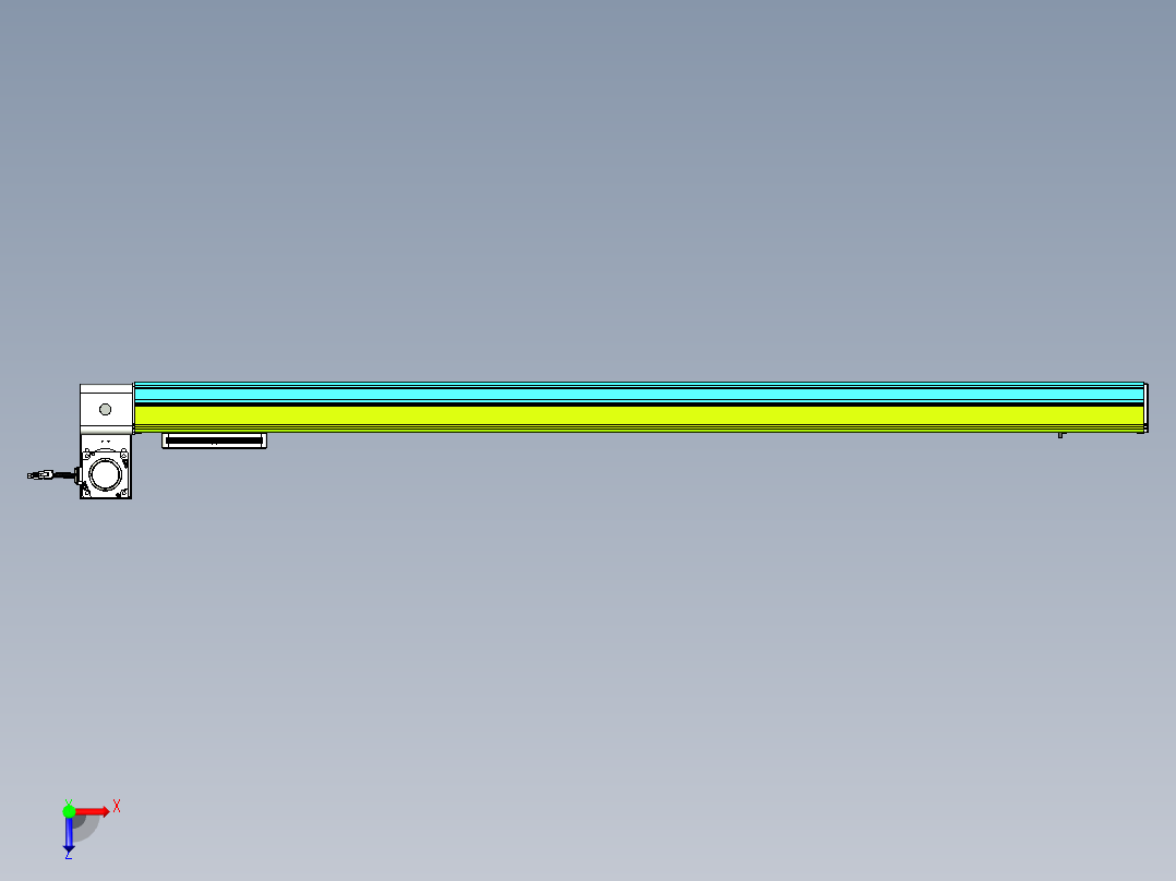 威洛博VBC同步带传动一无尘环境VBC17-L45-S1450-BLU-ZP75-C3俯视图