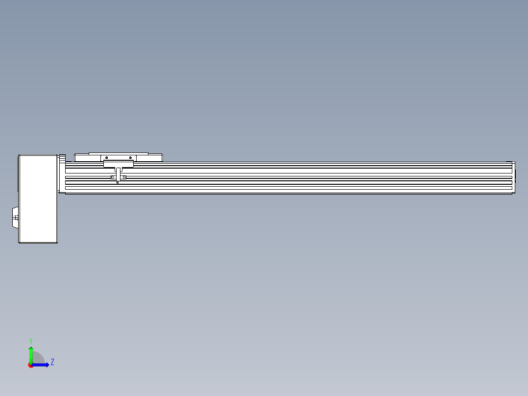 同步带全封闭直线模组TPA-HCB-110D-90-L550-RP-Y-P40-N3左视图