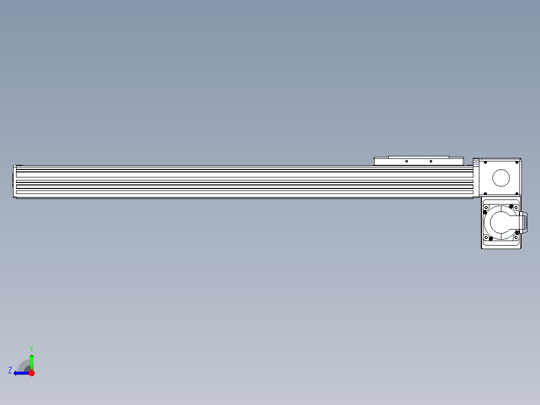同步带全封闭直线模组TPA-HCB-110D-90-L550-RP-Y-P40-N3右视图