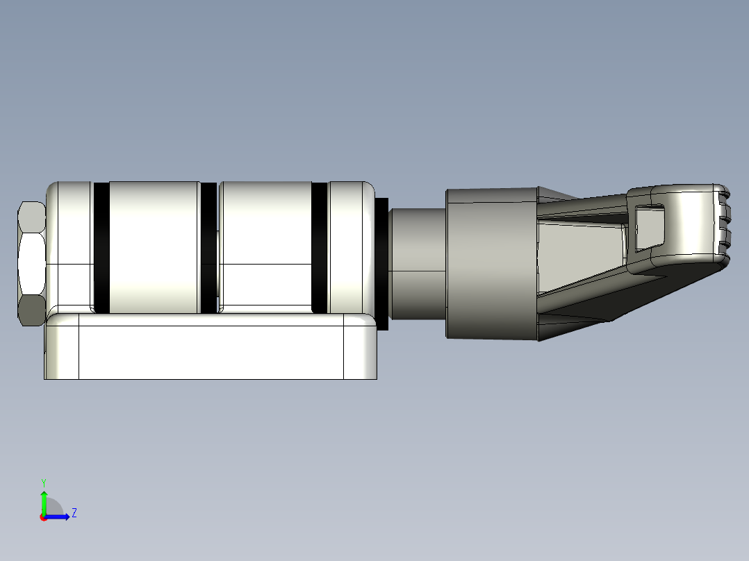 型材-KJN 40X45 DIE-CAST COMBI HINGE WITH LOCKING LEVER 095ZF4045F00S左视图
