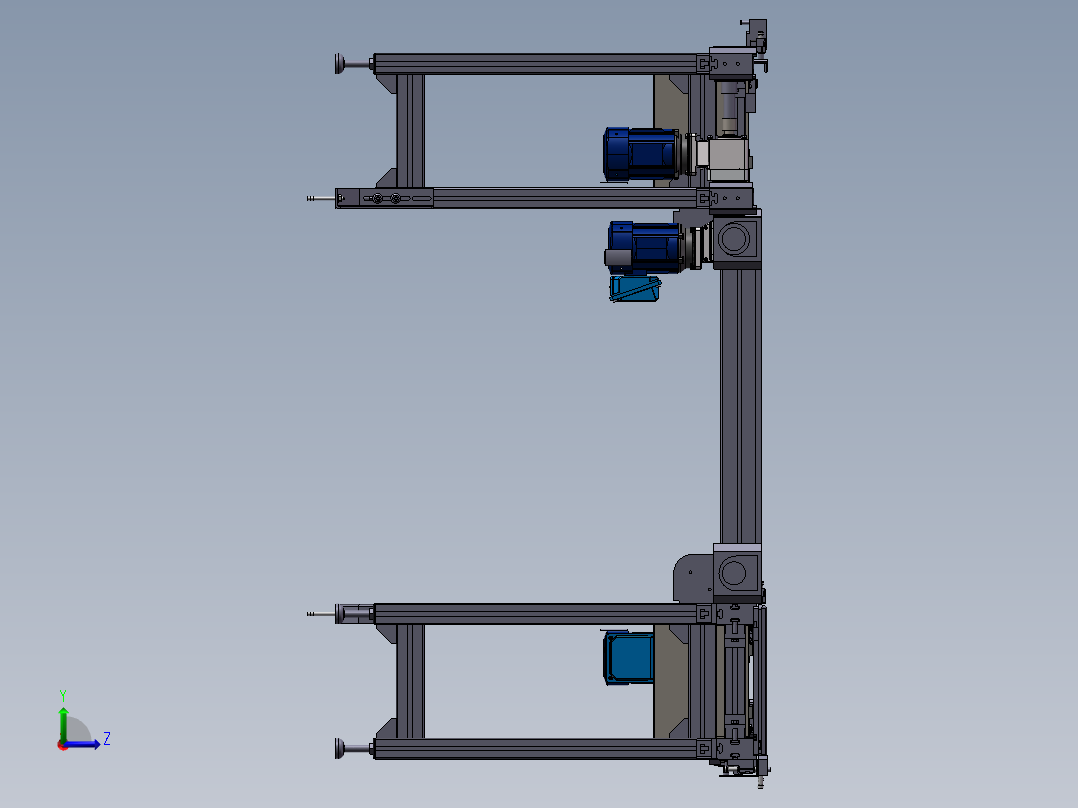 B102-托盘输送机输送线左视图
