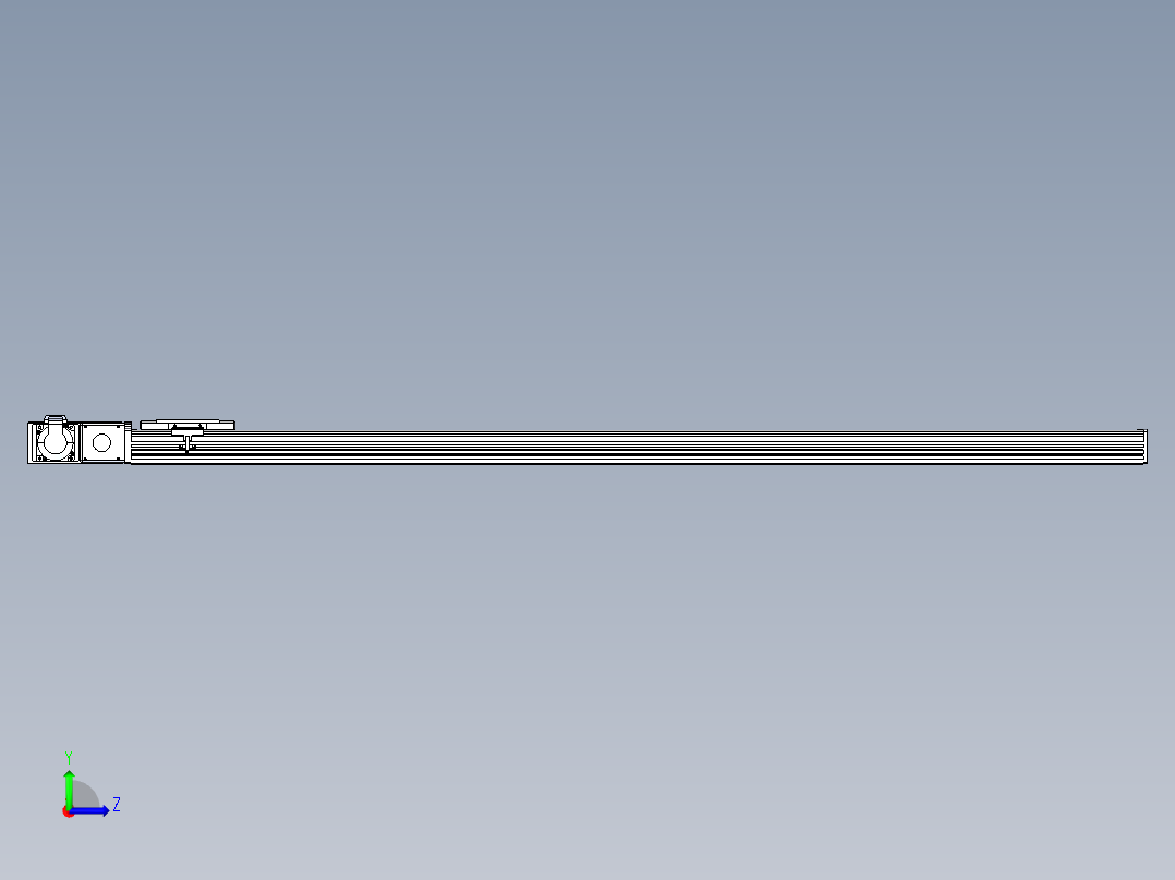 同步带全封闭直线模组TPA-HCB-110D-90-L1400-ML-Y-P40-N3左视图