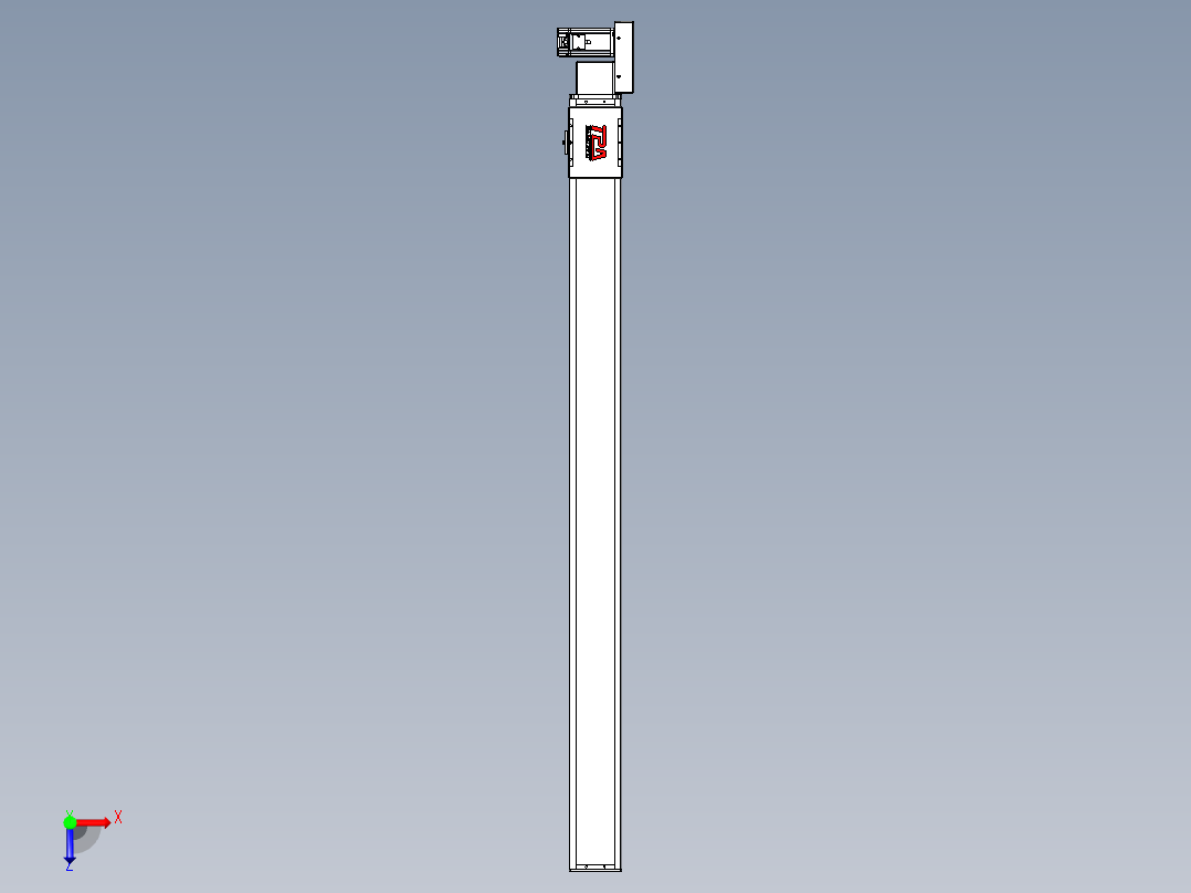 同步带全封闭直线模组TPA-HCB-110D-90-L1400-ML-Y-P40-N3俯视图