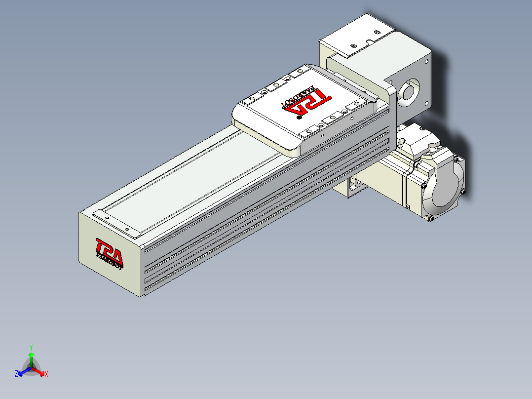 同步带全封闭直线模组TPA-HCB-85D-90-L150-RP-Y-P20-N3正等轴测图