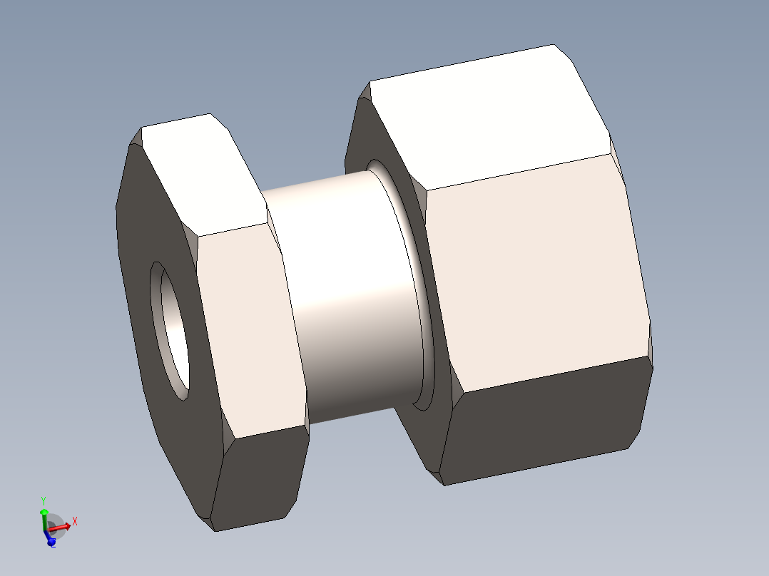 六角浮动接头 M5主视图